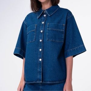 Aligne Short Sleeve Giana Denim Top